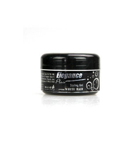 Elegance Plus Black Styling Gel Covers White Hair 100ml