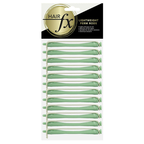 Hair FX Lightweight 5mm Perm Rods - Green 12pk