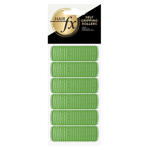 Hair FX Self Gripping 21mm Green Velcro Rollers, 6pk