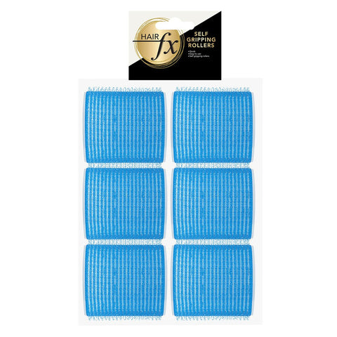 Hair FX Self Gripping 57mm 9325024009459Blue Velcro Rollers, 6pk