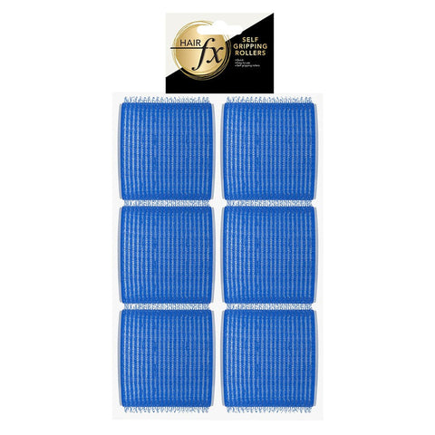 Hair FX Self Gripping 76mm Blue Velcro Rollers, 6pk